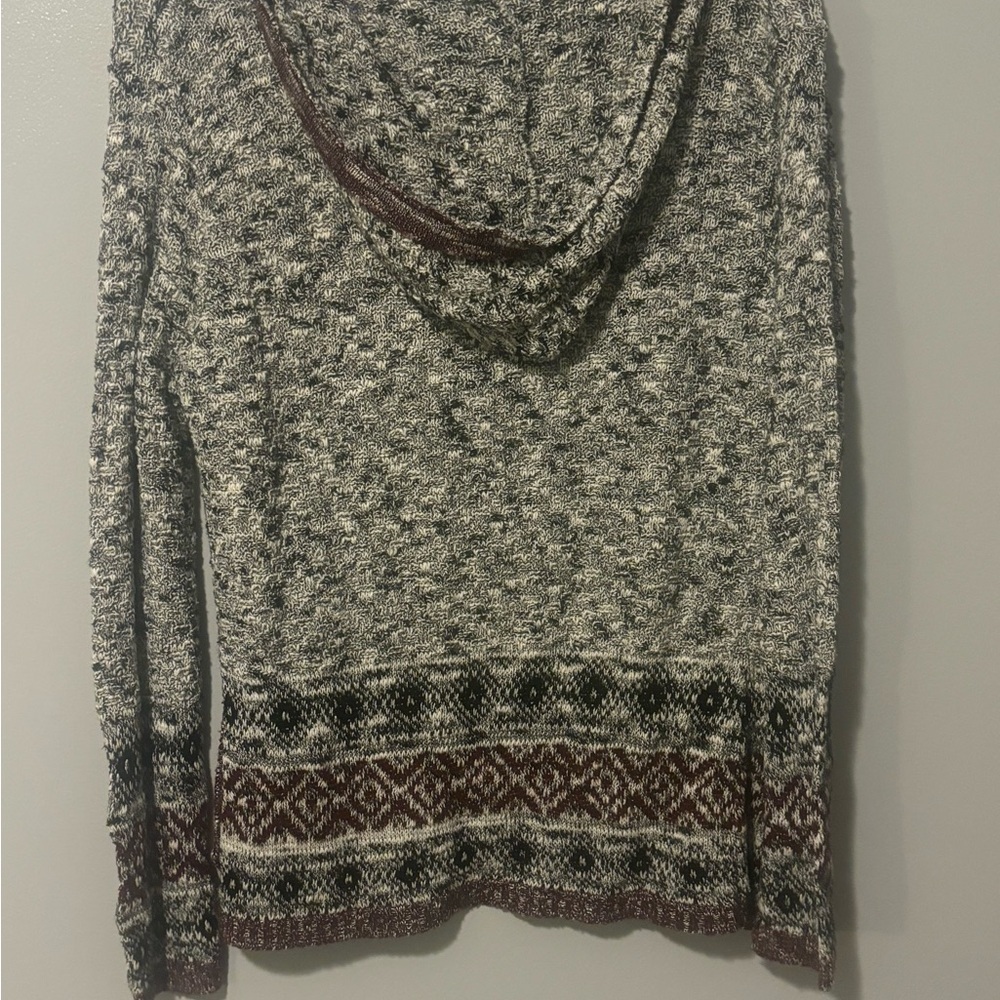 Maurice’s hooded Cardigan sweater. Size small multi color knit - Picture 6 of 9